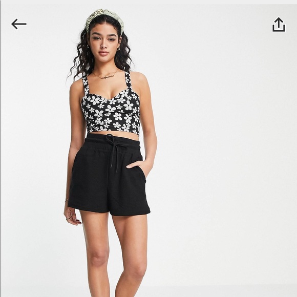 Floral cropped tank - part of matching set! New with tags - Picture 1 of 2